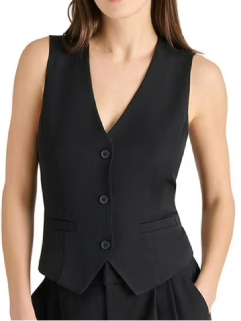 Steve Madden Black Tailored Vest